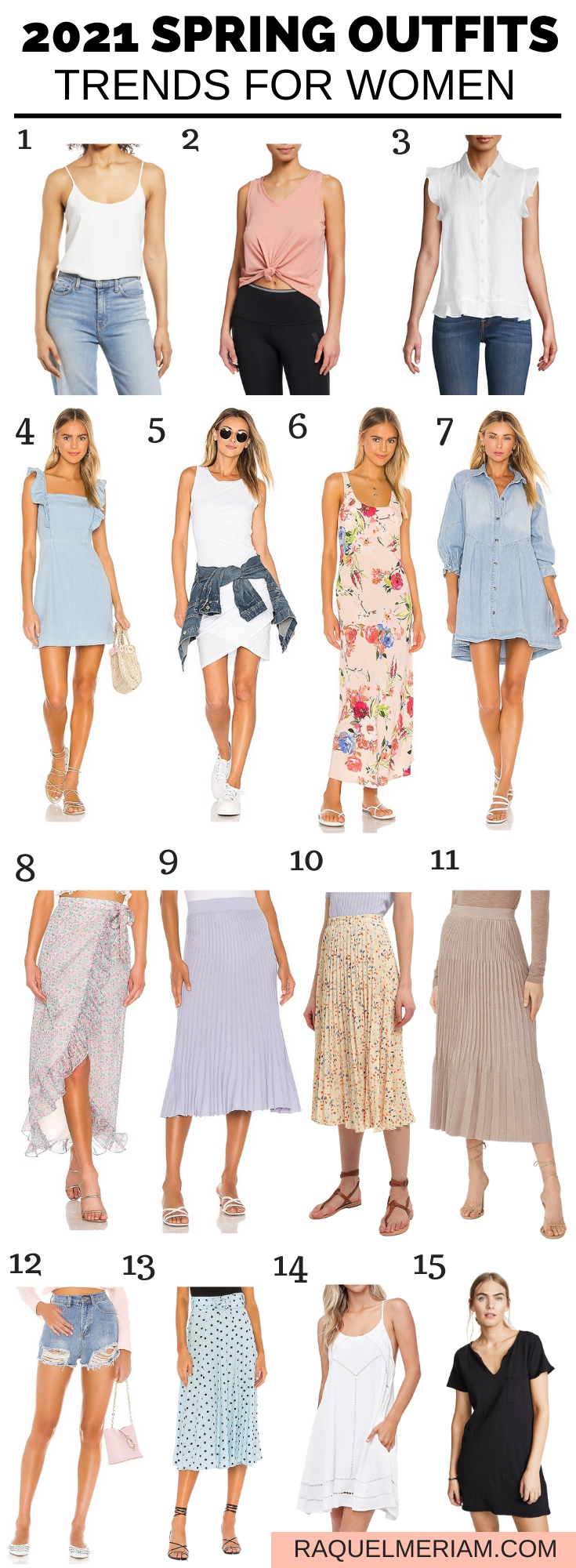 As the weather warms up, I'm always excited to find 2021 Spring Outfit Trends for Women. From florals to midi skirts, it's going to be a great year for fashion.